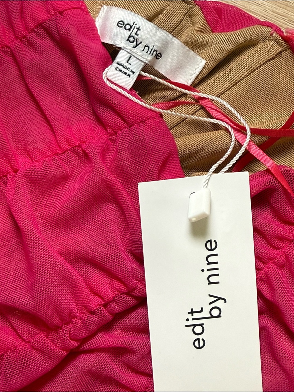 Edit by Nine Mesh Front Hook and Eye Corset Crop Top in Hot Pink/Fuchsia Y2K - Picture 7 of 9